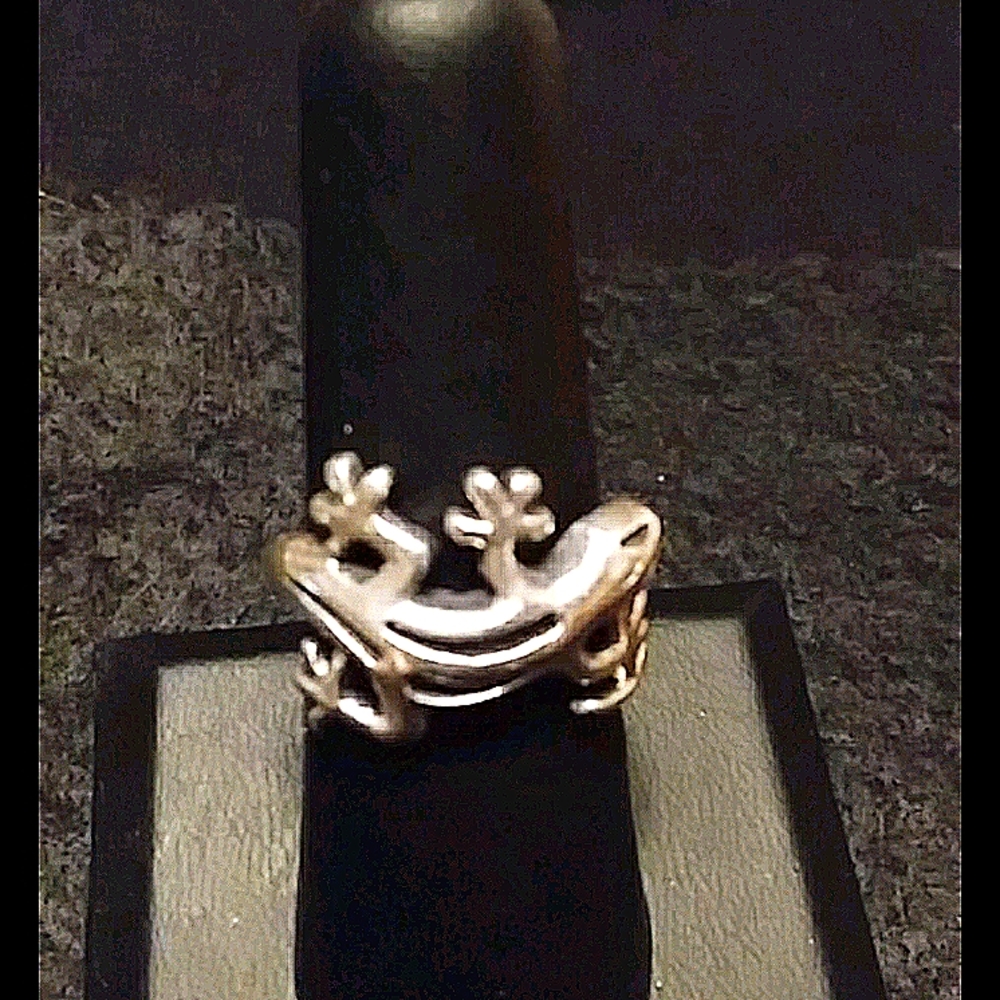 925 Sterling Silver Lizard 🦎 Ring Size ~ 7.75